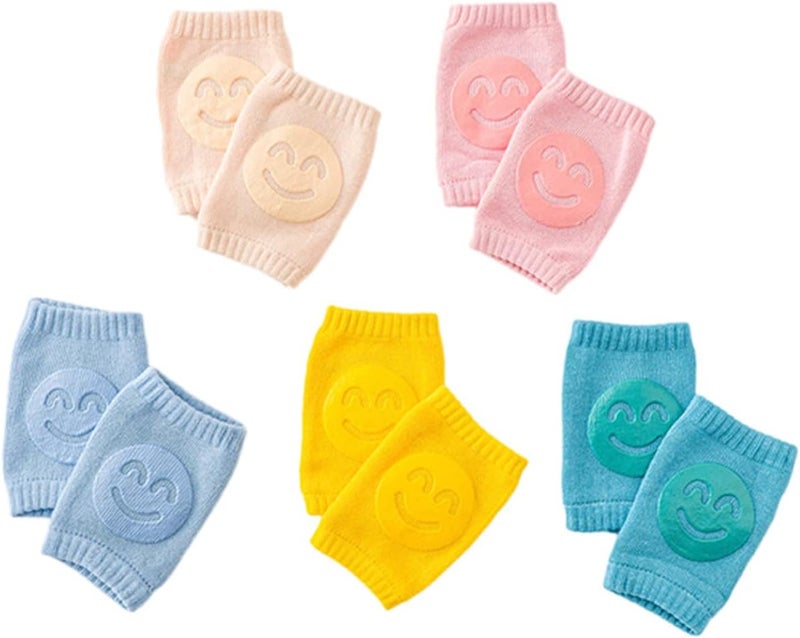 TFTSR Baby Knee Pads for Crawling (5 Pairs), Walking Protector Knee Pads For babies Toddler Kids Girls Boys 1-3 - Image 1